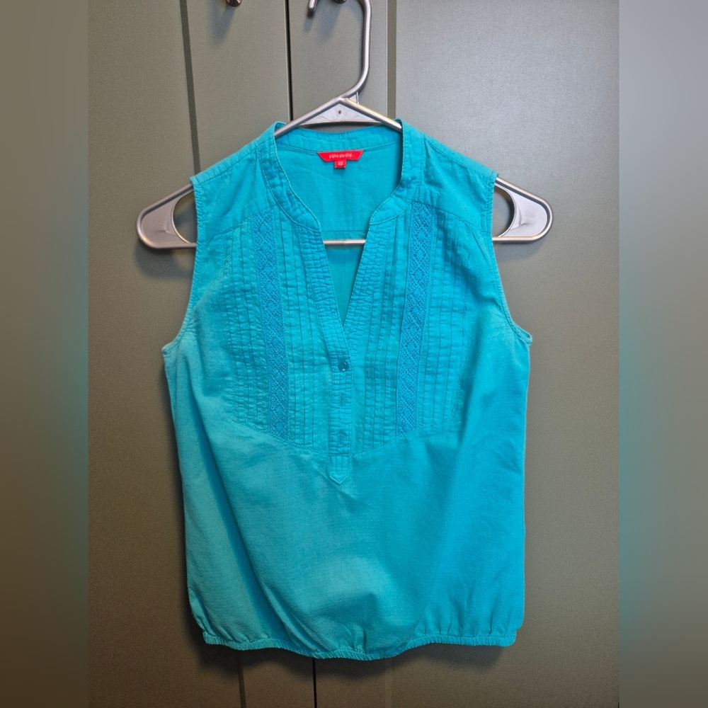 Textured Teal Top